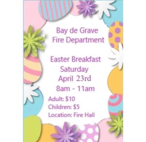 Bay de Grave Easter Breakfast